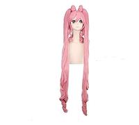 LINLINCD -Peluca Anime Cosplay Anime Sailor Moon Chibiusa Peluca Cosplay Disfraz Sailor Chibi Mujeres Pelo Artificial Rosa Halloween Fiesta de Juegos de Roles Pelucas,1 KEBON (Color: 1) (Color: 1)