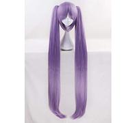 LINLINCD Peluca anime cosplay de 110 cm, Fate/Grand Order FGO Euryale Stheno Larga Recta Púrpura Cosplay Peluca con Clip en cola de caballo Halloween Disfraz Fiesta Cabello