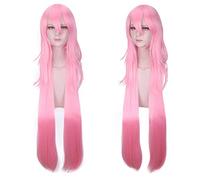 LINLINCD Peluca anime cosplay Honkai Impact 3 Cosplay Peluca Bronya Zaychik Kiana Kaslana Fuka Yae Sakura Theresa Apokalypse Trenza Colas de Caballo Pelo Largo Sintético Rosa