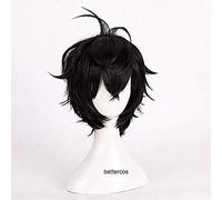 LINLINCD - Peluca Anime Cosplay Persona 5 P5 Amamiya Ren Wigs Hero Kurusu Akira Wig Short Black Heat Resistant Synthetic Hair Wig+Wig Cap