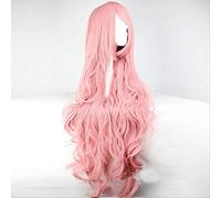 LINLINCD - Peluca de anime Coer. Vocaloid Megurine Luka Peluca Larga Cosplay Disfraz Mujeres Peluca de Pelo Sintético Resistente al Calor + Peluca Gorro a (Color: B)