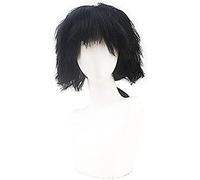 LINLINCD - Peluca de anime cosplay Anime Anime Fukuga Rising Yong de seda de alta temperatura Cosplay Natural negro conjunto de cabello