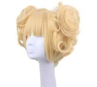 LINLINCD - Peluca de anime, cosplay de anime, cosplay de My Hero Academia, Himiko Toga, Tigre, Clip para Cosplay Peluca Moonlight Oro Keebon
