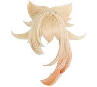 LINLINCD -Peluca de anime Cosplay juego Genshin Impact Yoimiya Cosplay peluca de degradado mixto Halloween Fancy
