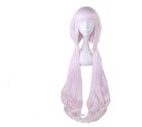 LINLINCD - Peluca de anime cosplay Nekopara Chocolate Vanilla Cosplay Wigs 100 cm Rosa Long Heat Resistant Sintético Hair Wigs+Wig Cap as The Picture