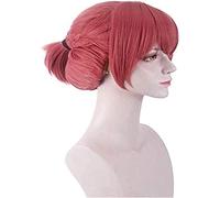 LINLINCD - Peluca de anime para cosplay con baño Hanako-Kun Mitsuba, peluca de cosplay de 35 cm corta resistente al calor, pelo sintético de cola de caballo, peluca de anime, color rosa oscuro, regalo
