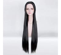 LINLINCD - Peluca de anime para cosplay de anime, coreógrafo, coreógrafo con Rong Rong Qin Shimingyue, 80 cm, color negro, longitud media, pelo recto, color: 80 cm