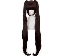 LINLINCD Peluca de cocola de Cosplay Anime NEKOPARA Cosplay Peluca Mujer Chocolate 100 cm Resistente al Calor Pelo Sintético NEKOPARA Cosplay Cabello + Red para el Cabello como Foto