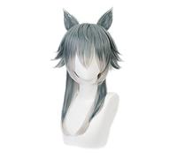LINLINCD Peluca de cosplay Anime BEASTARS Legoshi con orejas, disfraz de cosplay resistente al calor, pelo sintético, fiesta de juegos de rol