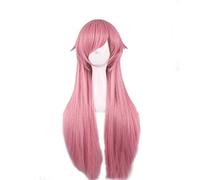LINLINCD Peluca de cosplay Anime Mirai Nikki Gasai Yuno Peluca Cosplay Disfraz El Futuro Diario Mujeres Pelo Largo Halloween Fiesta Pelucas