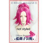 LINLINCD Peluca de Cosplay Biamoxer FGO Destino Gran Order EXTRA Cosplay Peluca Francis Drake Pelo sintético largo rosa para adultos sin peinar