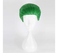 LINLINCD Peluca de cosplay con el equipo suicida del Joker Green para disfraz de cosplay, pelo corto, Halloween, fiesta, pelucas+gorro de peluca, talla única, verde