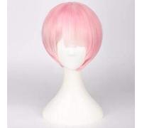 LINLINCD Peluca de Cosplay con forma de peluca de color REM o RAM Cosplay pelucas Re: cero comienzo vida en otro mundo disfraz de juego Halloween disfraces rojo
