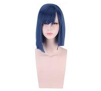 LINLINCD Peluca de cosplay DARLING in den FRANXX 015 Cosplay pelucas Ichigo pelucas 24 cm corto pelo sintético azul Perucas Cosplay peluca + gorro de peluca talla única azul marino