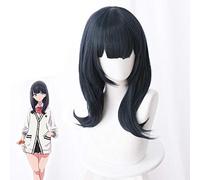 LINLINCD Peluca de cosplay de 50 cm de largo, Takarada Rikka, Cosplay, Anime SSSS.GRIDMAN, juego de rol, pelo sintético
