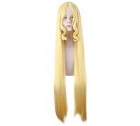 LINLINCD Peluca de cosplay de anime, 100 cm, juego de destino/gran orden apocrypha Ibaraki Douji, peluca de cosplay, pelucas de pelo largo y dorado, Halloween 1: 1 pelucas