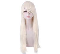 LINLINCD Peluca de cosplay de anime, 70 cm, juego de Destino/Gran Orden Apocrypha Illyasviel de Einbern Peluca Cosplay Pelucas de Juego Pelo Largo Crema Pelo Halloween 1: 1 Pelucas