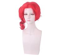 LINLINCD Peluca de cosplay de anime de 35 cm. JoJo. Extraña aventura Kakyoin Noriaki Kakyouin Noriak Cosplay pelucas de pelo rojo Halloween 1: 1 pelucas