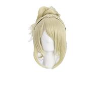 LINLINCD Peluca de cosplay de Anime Final Fantasy Xv. Lunafreya NOx Fleuret Princess Luna Cosplay Peluca rubia Resistente al Calor Peluca de Pelo Sintético + Peluca Gorra