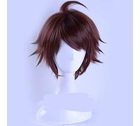 LINLINCD Peluca de cosplay de Anime Haikyuu, disfraz de Oikawa Tooru, color rojo oscuro, pelo sintético