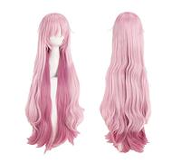 LINLINCD - Peluca de cosplay de anime para K-Project K Neko Cosplay peluca de 100 cm de largo mixto rosa resistente al calor pelo sintético