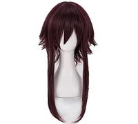 LINLINCD - Peluca de cosplay de anime para Konosuba Gods Blessing On This Wonderful World Megumin color marrón oscuro resistente al calor pelo sintético