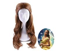 LINLINCD Peluca de cosplay de anime para mujer, pelo sintético largo ondulado, belleza y la bestia, princesa, peluca, cosplay, disfraz de Halloween, fiestas de rol