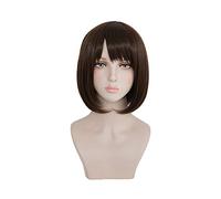 LINLINCD -Peluca de cosplay de anime para Saenai Heroine No Sodate-kata Katou Megumi Cosplay peluca corta Bobo pelo sintético Anime Disfraz Peluca+Gorro de peluca KUMZ9289