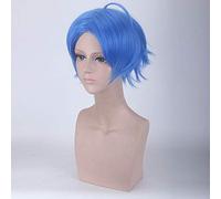 LINLINCD -Peluca de cosplay de anime REYHS para zafiro Cosplay peluca pequeña azul femenina y pequeña verde femenina femenina cuerpo femenino pelucas cortas para mujeres talla única verde (color: