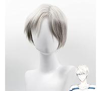 LINLINCD Peluca de cosplay de anime Yuri !!! En hielo Yuri sobre hielo Yuri Plisetsky Peluca Cosplay Rambut Sintetis Kualitas Tinggi Peluca Anime Cos