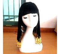 LINLINCD Peluca de cosplay egipcia Cleopatra Club Nocturno Show Halloween Cosplay Disfraz Peluca+Peluca Gorra Only Peluca