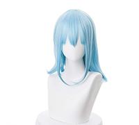 LINLINCD Peluca de cosplay Esta vez renací como una peluca de cosplay de limo. Rimuru Tempest Largo Pelo Azul Juego de rol Tensei shitara Slime Datta Ken Talla única Sky Blue