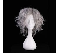 LINLINCD Peluca de cosplay Fate/Grand Order Avenger Monte Cristo: Edmond Dantes Curly Wig Cosplay Costume FGO Men Women Short Synthetic Hair Party Wigs