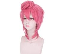 LINLINCD Peluca de cosplay JOJOs extraña aventura Trish Una Spice Girl Cosplay peluca de cabeza disfraz JOJO peluca de viento dorado anime Halloween fiesta pelucas