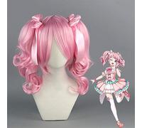 LINLINCD Peluca de cosplay juego Bang Dream! Maruyama Aya Peluca Cosplay Disfraz Mujeres Pelo Sintético Rosa Anime Bang Dream Play Pelucas