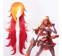 LINLINCD Peluca de cosplay LOL Star Guardian Miss Fortune, disfraz de Cosplay de 80 cm de largo, resistente al calor, peluca de pelo de fibra de League of Legends 119D