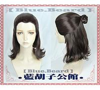 LINLINCD Peluca de Cosplay Nuevo Juego de Tronos Arya Stark Cosplay Peluca Una canción de hielo y fuego Mujeres Cabello negro Peluca Pelo sintético+Sombrero de peluca