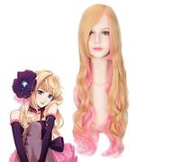 LINLINCD Peluca de Cosplay Sheryl Nome para mujer, largo ondulado, rizado, disfraz de cosplay, pelucas de pelo sintético resistente al calor Macross F.