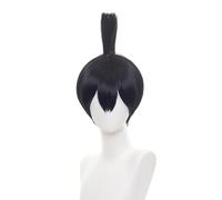 LINLINCD - Peluca de disfraz de anime Coser para cosplay de motosierra, peluca AKI Hayakawa con gorro de peluca gratis para Halloween en