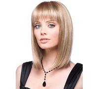 LINLINCD -Peluca, pelo corto y liso, fibra química, peluca, cabeza ondulada, pelo rizado natural adecuado para mujeres fuera de la fiesta juegos de rol B