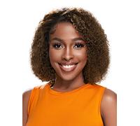LINLINCD - Pelucas de encaje humano 13 x 4 con frente de encaje corto y rizado peluca de pelo humano para mujeres negras (180 densidad 13 x 4,8 pulgadas)