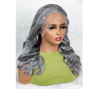 LINLINCD - Pelucas de encaje humano 13 x 4 peluca de cabello humano medio de encaje para mujeres negras (180 densidades 13 x 4,16 pulgadas)