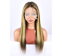 LINLINCD - Pelucas de encaje humano 13 x 5 x 1 T parte frontal recta peluca de pelo humano para mujeres negras (150 densidades 13 x 5 x 1,18 pulgadas)