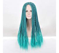 LINLINCD pelucas europeas y americanas trenzas tejidas a mano coos fibra química de seda de alta temperatura Cosplay Cosplay