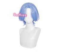 LINLINCD -SK8 The Infinity Langa Cosplay Unisex Corto 30 cm Peluca Azul Peluca Cosplay Anime Cosplay Pelucas sintéticas resistentes al calor Halloween