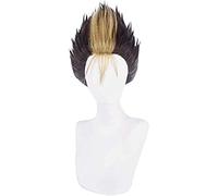 LINLINCD -Wig Anime Cosplay Anime Haikyuu Karasuno High School Voleibol Club Yu Nishinoya Negro Marrón Cosplay Peluca Juego de rol Colas de Caballo 30 cm KEBON