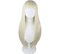 LINLINCD -Wig Anime Cosplay juego salvaje la segunda temporada Huang Quan Yue Lui/Luna leche amarillo pelo largo amarillo Coswig al por mayor