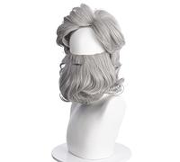 LINLINCD -Wig Anime Cosplay Movie Save Delivery 2 Santa Claus Silver Grey Style Beard Micro Volume COS Animal Fake