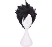 LINLINCD -Wig Anime Cosplay Tetsurou Kuroo Tetsuro Short Black Styled Anime Hair Cosplay Peluca Cosplay Accesorios KEEBON