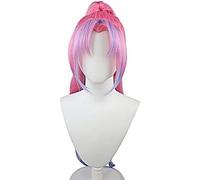 LINLINCD -Wig Anime Cosplay Urna Pesticida KPL Tian Wolf Trusteer Game Goro COS Pseudo Wig Pink Gravy Pseudo